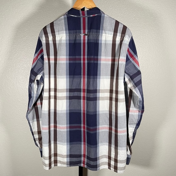 Vince Mens Size Large Plaid Button Up Long Sleeve Shirt Business Casual Preppy - Picture 3 of 6